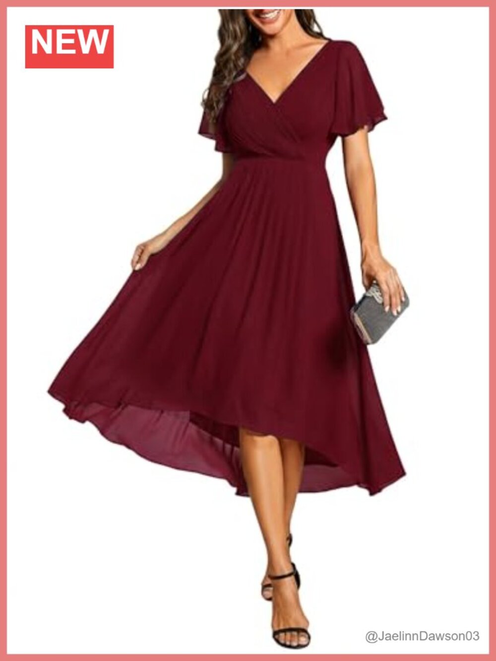 Ever-Pretty Chiffon High Low Wedding Guest Cocktail Dress